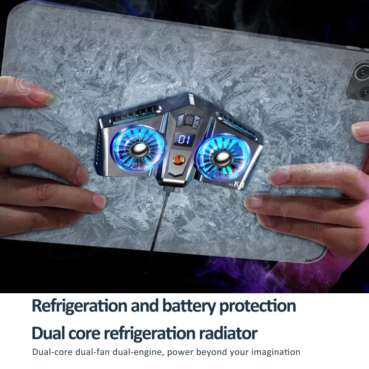 Radiatore per computer tablet magnetico a semiconduttore Twin Turbo K8A, K8A(Gun Color)