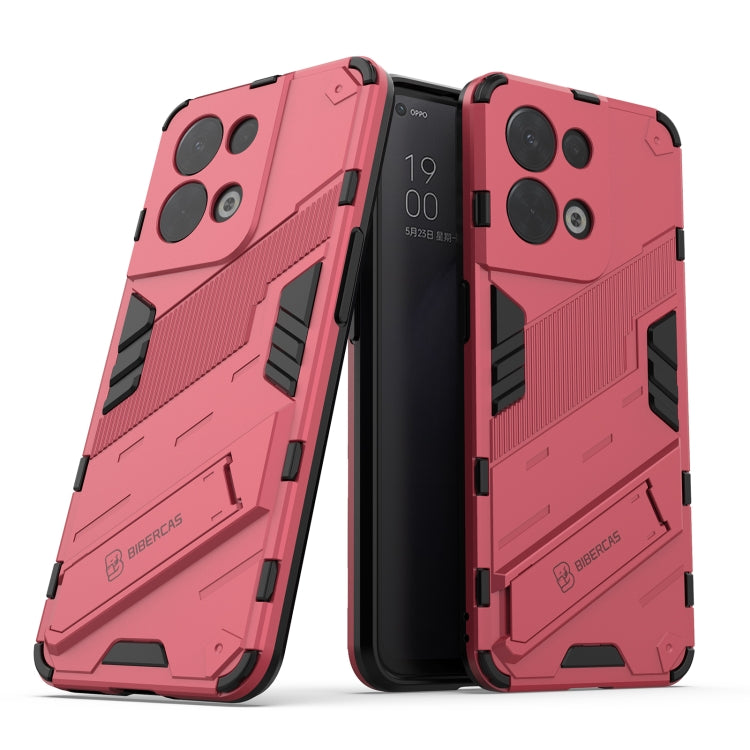Punk Armor 2 in 1 PC + custodia per telefono antiurto in TPU con supporto invisibile, For OPPO Reno8, For OPPO Reno8 Pro, For OPPO Reno8 Pro+