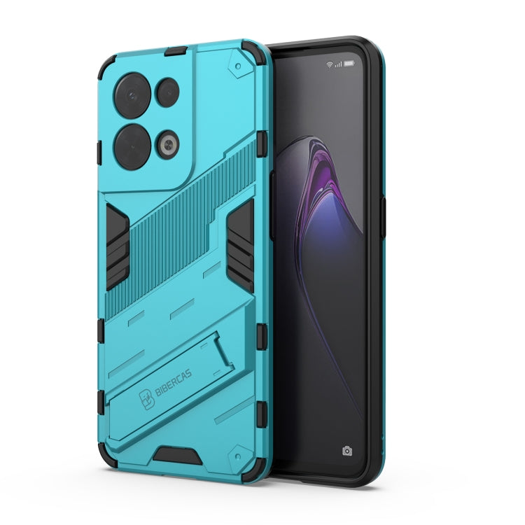 Punk Armor 2 in 1 PC + custodia per telefono antiurto in TPU con supporto invisibile, For OPPO Reno8, For OPPO Reno8 Pro, For OPPO Reno8 Pro+