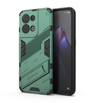 Punk Armor 2 in 1 PC + custodia per telefono antiurto in TPU con supporto invisibile, For OPPO Reno8, For OPPO Reno8 Pro, For OPPO Reno8 Pro+
