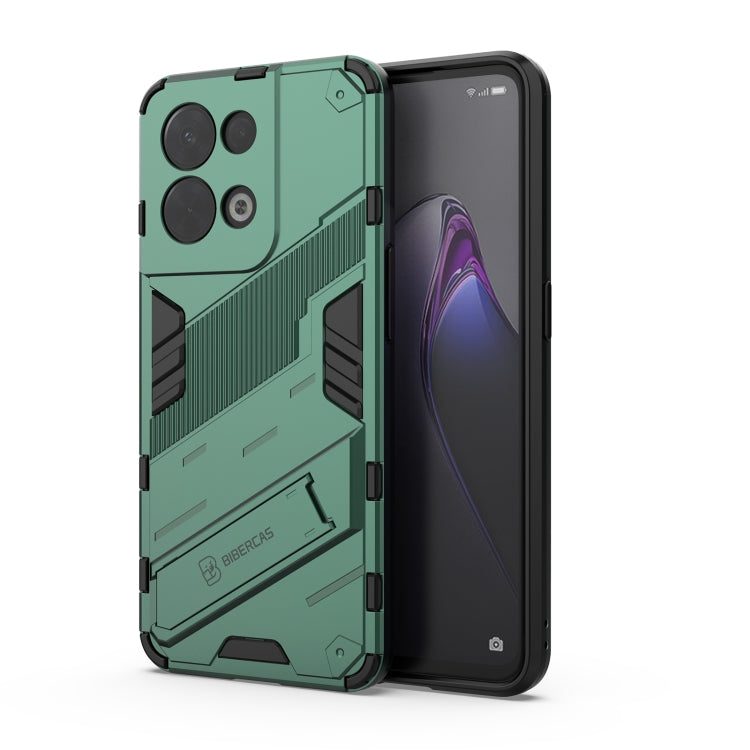 Punk Armor 2 in 1 PC + custodia per telefono antiurto in TPU con supporto invisibile, For OPPO Reno8, For OPPO Reno8 Pro, For OPPO Reno8 Pro+