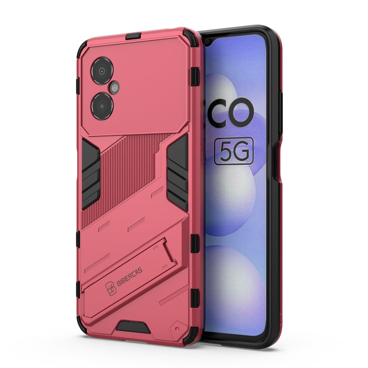Punk Armor 2 in 1 PC + custodia per telefono antiurto in TPU con supporto invisibile, For Xiaomi Poco M4 5G