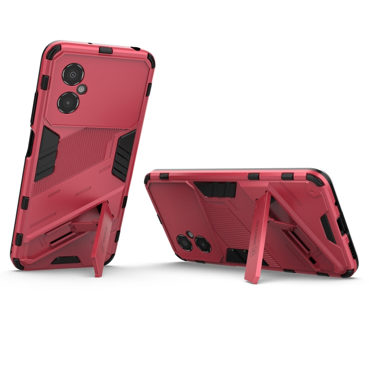 Punk Armor 2 in 1 PC + custodia per telefono antiurto in TPU con supporto invisibile, For Xiaomi Poco M4 5G