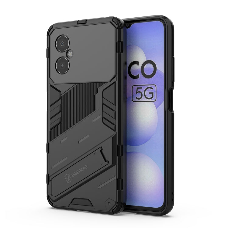 Punk Armor 2 in 1 PC + custodia per telefono antiurto in TPU con supporto invisibile, For Xiaomi Poco M4 5G
