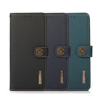 Custodia per telefono RFID KHAZNEH Custer in vera pelle, For Huawei nova Y70 Plus