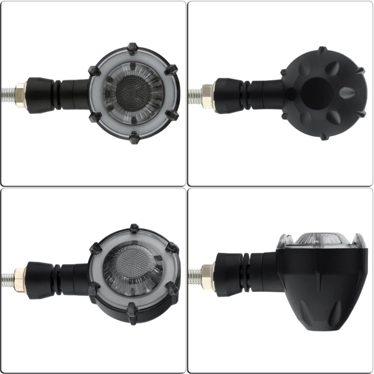 PE-ZSD-174 Modalità di rotazione lampeggiante per moto LED Indicatore di direzione rotondo modificato a due colori