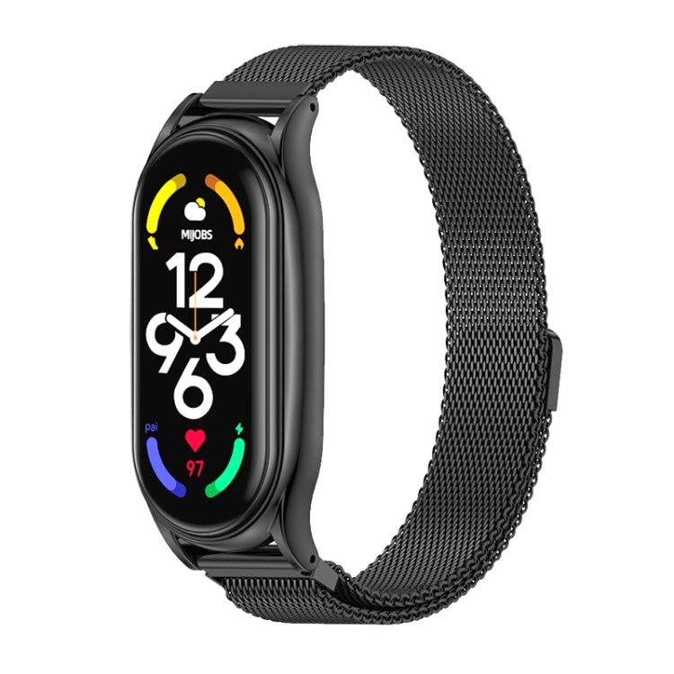 Cinturino per orologio MIJOBS Milan Magnetic Plus in acciaio inossidabile, For Xiaomi Mi Band 7 / 7 NFC