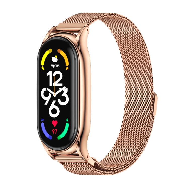Cinturino per orologio MIJOBS Milan Magnetic Plus in acciaio inossidabile, For Xiaomi Mi Band 7 / 7 NFC