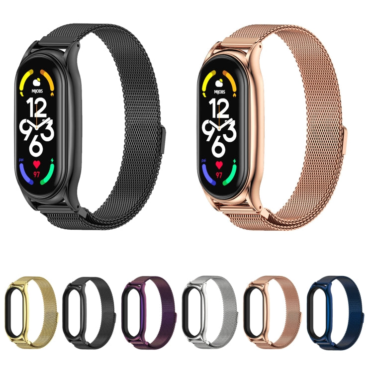 Cinturino per orologio MIJOBS Milan Magnetic Plus in acciaio inossidabile, For Xiaomi Mi Band 7 / 7 NFC
