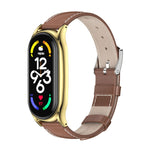Cinturino per orologio MIJOBS Plus in vera pelle, For Xiaomi Mi Band 7 / 7 NFC