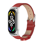 Cassa in metallo MIJOBS CS + cinturino in pelle in microfibra, For Xiaomi Mi Band 7 / 7 NFC