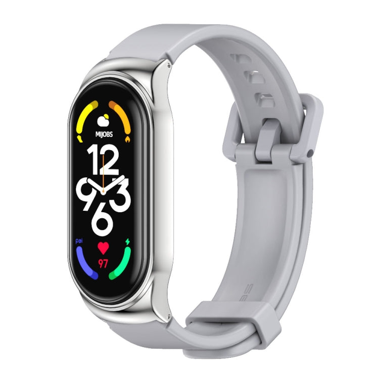 Cassa in metallo MIJOBS CS + cinturino in silicone, For Xiaomi Mi Band 7 / 7 NFC