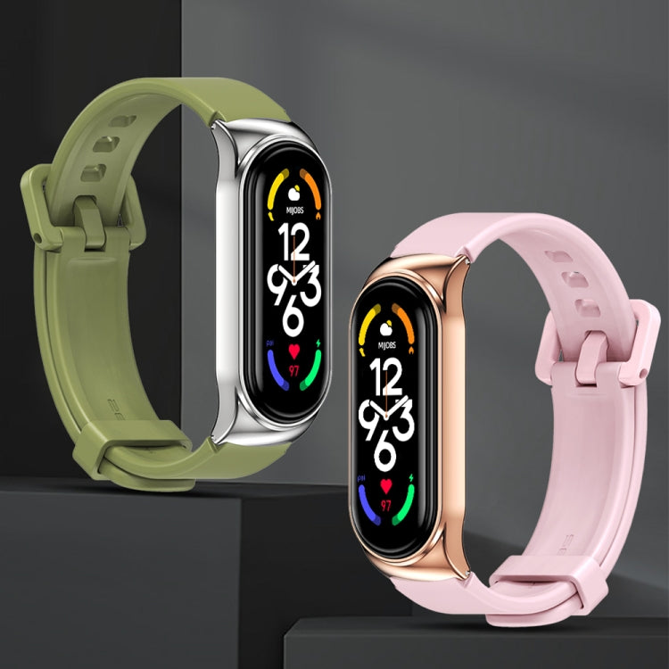 Cassa in metallo MIJOBS CS + cinturino in silicone, For Xiaomi Mi Band 7 / 7 NFC