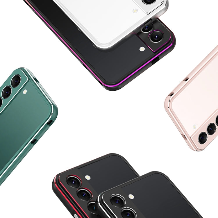 Protezione per obiettivo serie Aurora + custodia protettiva per telefono con struttura in metallo, For Samsung Galaxy S22 5G, For Samsung Galaxy S22+ 5G