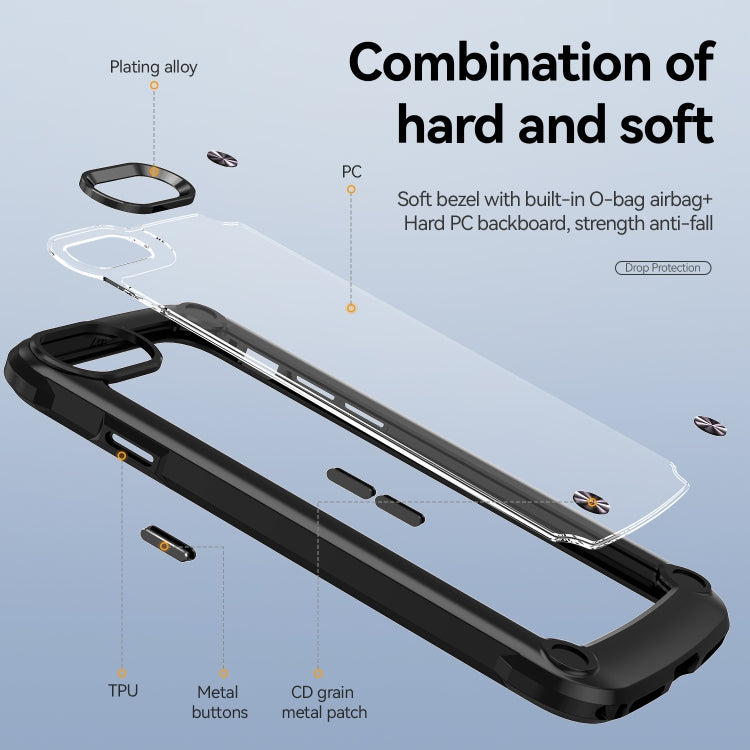 Custodia TPU e PC con protezione obiettivo per iPhone SE 2022