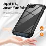 Custodia per telefono con protezione dell'obiettivo in TPU + PC, For iPhone SE 2022 / SE 2020 / 8 / 7