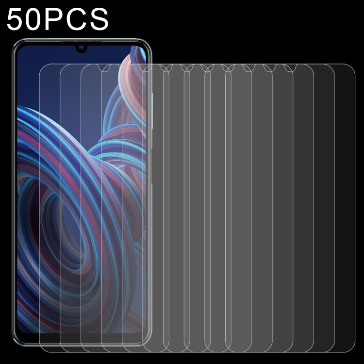 50 pellicole in vetro temperato da 0,26 mm 9H 2,5D, For Coolpad Cool 20s (50 PCS), For ZTE Blade A52 2022 (50 PCS), For ZTE Blade A72 2022 5G (50 PCS)