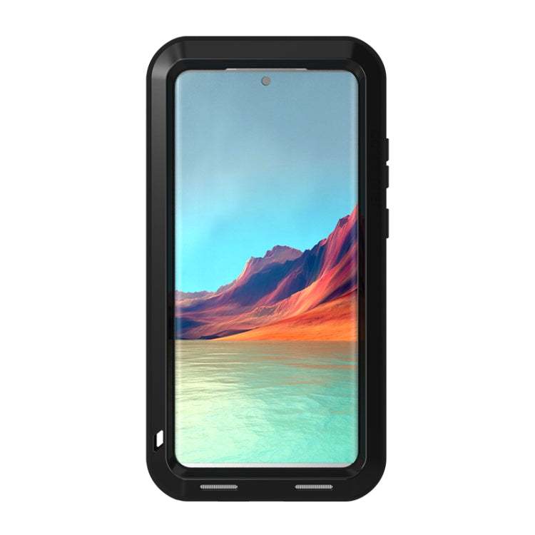 Custodia protettiva antipolvere impermeabile antiurto in metallo LOVE MEI, For Samsung Galaxy S22 Ultra 5G