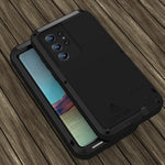 Custodia protettiva antipolvere impermeabile antiurto in metallo LOVE MEI, For Samsung Galaxy S22 Ultra 5G