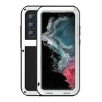 Custodia protettiva antipolvere impermeabile antiurto in metallo LOVE MEI, For Samsung Galaxy S22 Ultra 5G