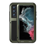 Custodia protettiva antipolvere impermeabile antiurto in metallo LOVE MEI, For Samsung Galaxy S22 Ultra 5G