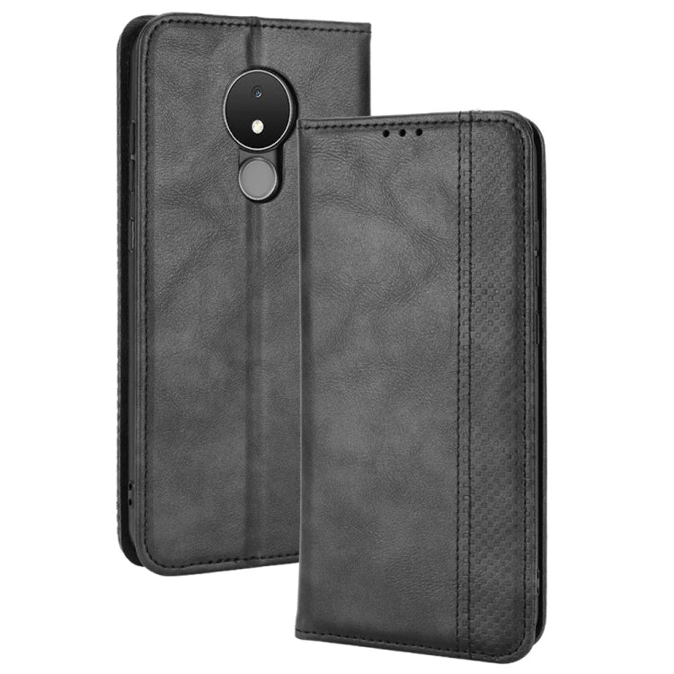 Custodia per telefono in pelle di cavallo pazzo retrò con fibbia magnetica, For OPPO Reno8 Pro+, For TCL 303 / Alcatel 1B 2022, For vivo S15e, For Honor Magic4 Pro, For Nokia C21 Plus, For Nokia C21