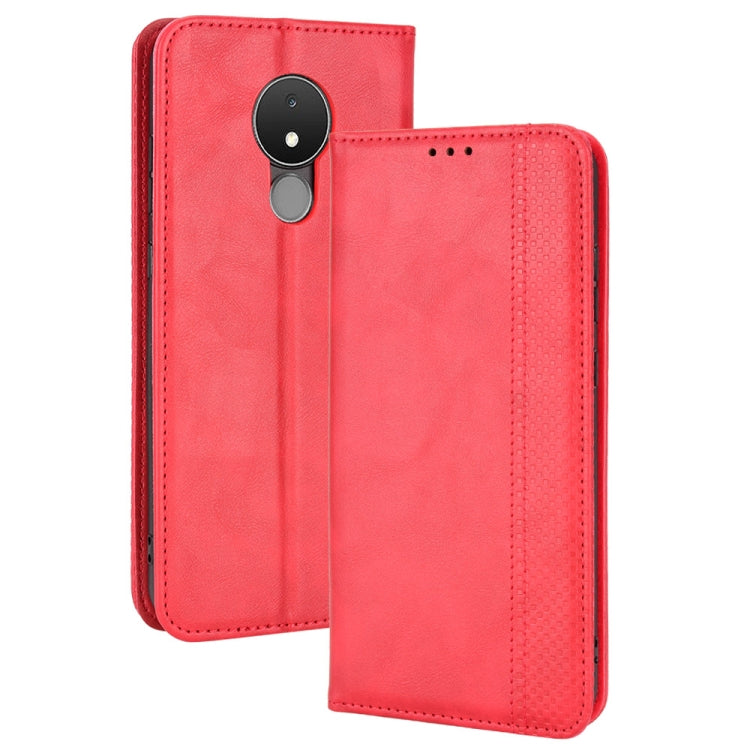 Custodia per telefono in pelle di cavallo pazzo retrò con fibbia magnetica, For OPPO Reno8 Pro+, For TCL 303 / Alcatel 1B 2022, For vivo S15e, For Honor Magic4 Pro, For Nokia C21 Plus, For Nokia C21
