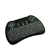 Tastiera QWERTY H9 2.4GHz Mini Wireless Air Mouse con retroilluminazione bianca e touchpad per PC, TV, with White Backlight