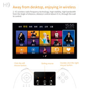 Tastiera QWERTY H9 2.4GHz Mini Wireless Air Mouse con retroilluminazione bianca e touchpad per PC, TV, with White Backlight