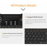 Tastiera QWERTY H9 2.4GHz Mini Wireless Air Mouse con retroilluminazione bianca e touchpad per PC, TV, with White Backlight