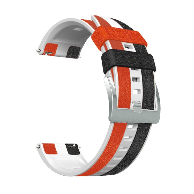 Cinturino tricolore in silicone + pelle da 22 mm, For Huawei Watch GT 3 Pro