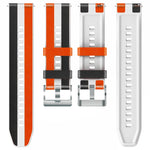 Cinturino tricolore in silicone + pelle da 22 mm, For Huawei Watch GT 3 Pro