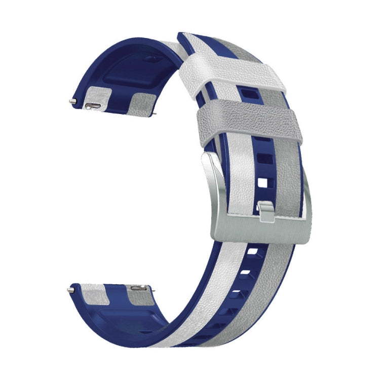 Cinturino tricolore in silicone + pelle da 22 mm, For Huawei Watch GT 3 Pro