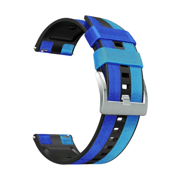 Cinturino tricolore in silicone + pelle da 22 mm, For Huawei Watch GT 3 Pro