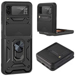 Cover per fotocamera scorrevole Custodia protettiva per telefono in TPU + PC, For Samsung Galaxy Z Flip4