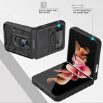 Cover per fotocamera scorrevole Custodia protettiva per telefono in TPU + PC, For Samsung Galaxy Z Flip4