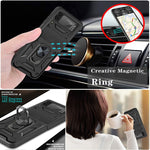 Cover per fotocamera scorrevole Custodia protettiva per telefono in TPU + PC, For Samsung Galaxy Z Flip4
