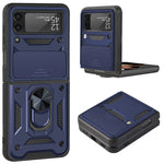 Cover per fotocamera scorrevole Custodia protettiva per telefono in TPU + PC, For Samsung Galaxy Z Flip4