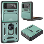 Cover per fotocamera scorrevole Custodia protettiva per telefono in TPU + PC, For Samsung Galaxy Z Flip4