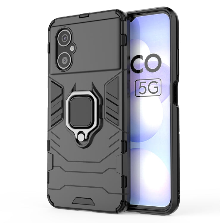 Custodia antiurto per PC + TPU con supporto per anello magnetico, For Xiaomi Poco M4 5G / Poco M5 5G / 4G