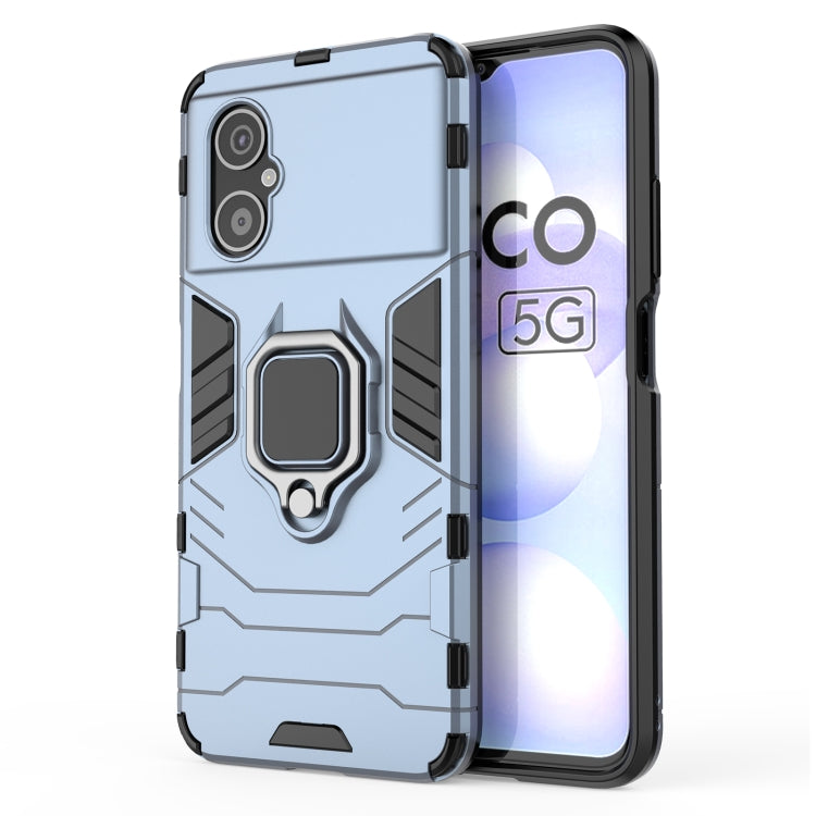 Custodia antiurto per PC + TPU con supporto per anello magnetico, For Xiaomi Poco M4 5G / Poco M5 5G / 4G
