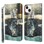 Custodia portafoglio in pelle per iPhone 14 Plus
