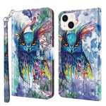 Custodia portafoglio in pelle per iPhone 14 Plus