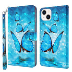 Custodia portafoglio in pelle per iPhone 14 Plus