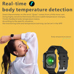 Q9 Pro Smart Watch con schermo TFT HD da 1,7 pollici, supporto per il monitoraggio della temperatura corporea/monitoraggio della frequenza cardiaca