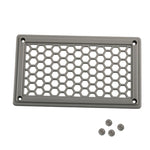A6790 Copertura del pannello di ventilazione in plastica con griglia rettangolare grigia da 198x114 mm, 198x114mm