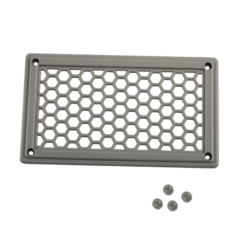 A6790 Copertura del pannello di ventilazione in plastica con griglia rettangolare grigia da 198x114 mm, 198x114mm