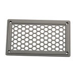 A6790 Copertura del pannello di ventilazione in plastica con griglia rettangolare grigia da 198x114 mm, 198x114mm