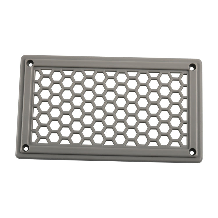 A6790 Copertura del pannello di ventilazione in plastica con griglia rettangolare grigia da 198x114 mm, 198x114mm