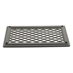 A6790 Copertura del pannello di ventilazione in plastica con griglia rettangolare grigia da 198x114 mm, 198x114mm